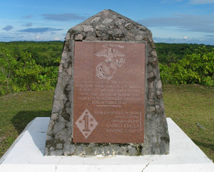 Marine Corps monument on Bloody Nose Ridge